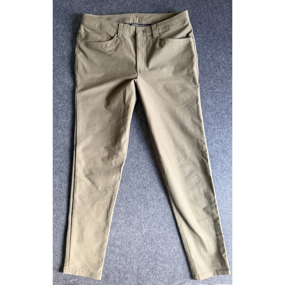 Lululemon ABC Utilitech Slim Fit Pants Mens Size 33x30 Stretch 5 Pockets Green